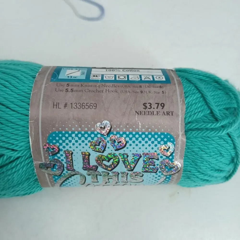 15X Hobby Lobby I Love This Cotton! 100% Cotton Worsted Yarn Lot Skeins